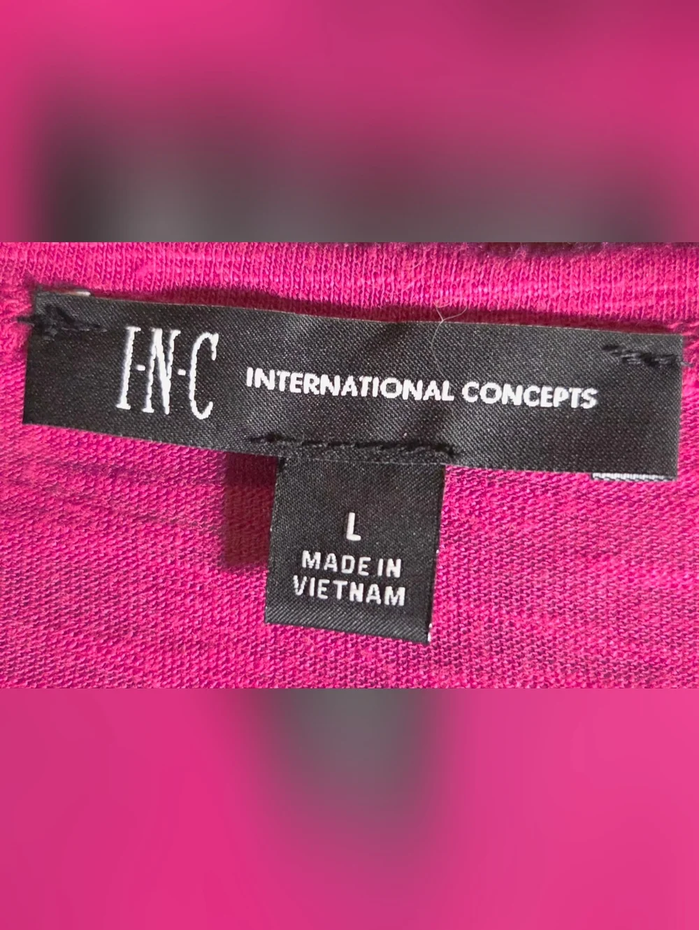 INC International Concepts Ruched Side Tie Tunic Top Pink - Large - Picture 10 of 12